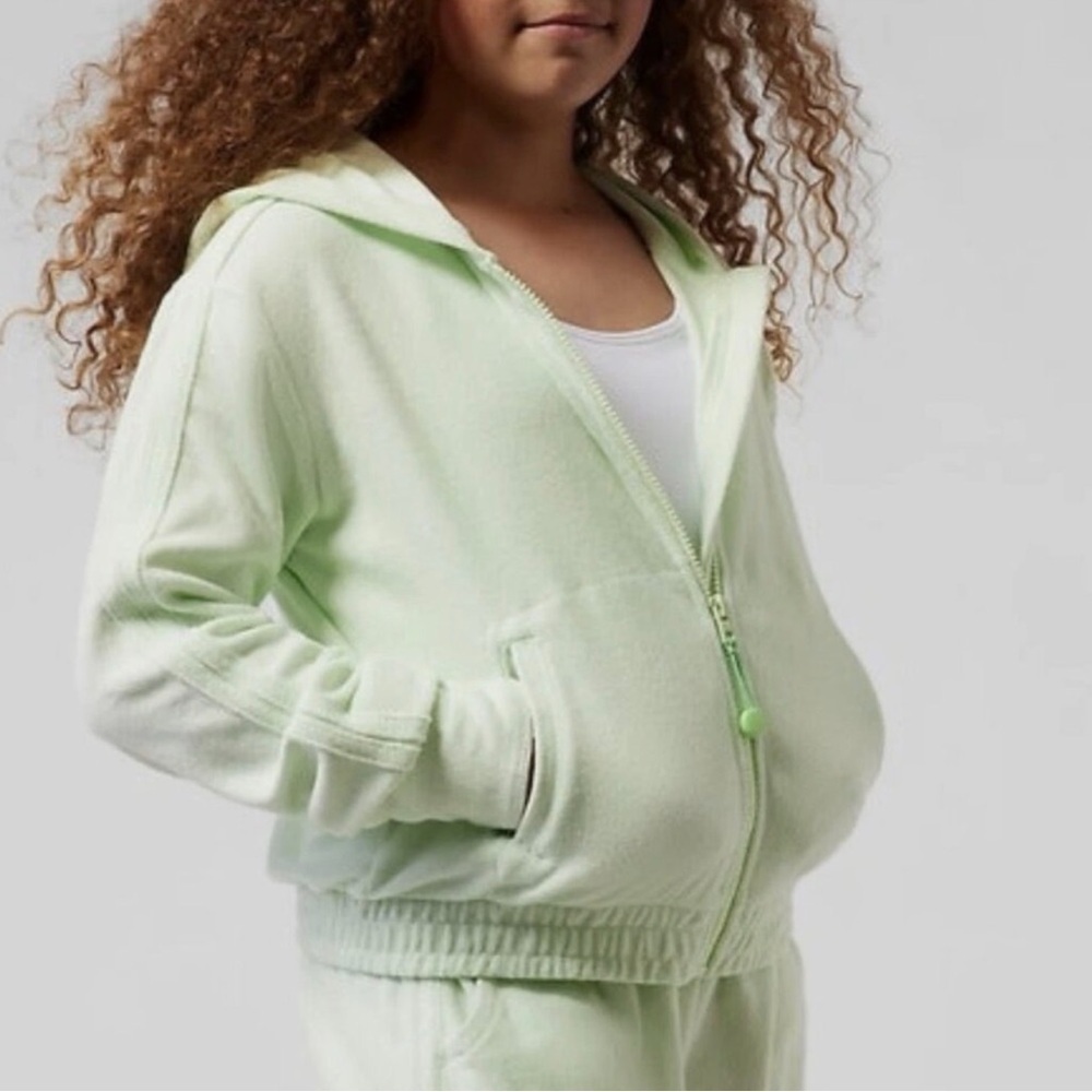 Athleta Girl Mint Sand & Surf Full Zip Terry
Cotton Hoodie Jacket size L/12